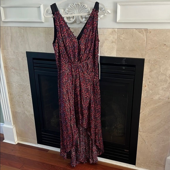 Adelyn Rae Chic High Low midi Dress in Black and Red - Picture 1 of 9